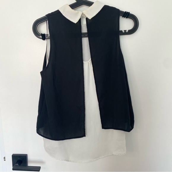 Monteau High Neck Tank with Collar (Faux Tux) - Picture 2 of 5